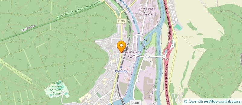 localisation de l'entreprise ETS R DETTVILLER à POMPEY