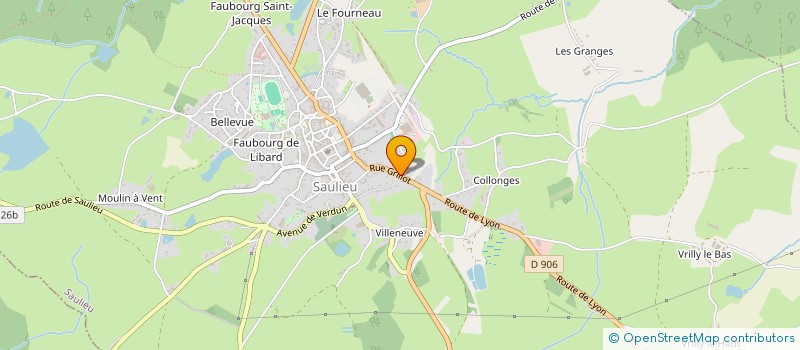 localisation de l'entreprise ETS RABUTEAU à SAULIEU
