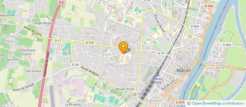 localisation de l'entreprise ETS REGIONAL ENSEIGNT ADAPTE CL BROSSE à CHARNAY-LES-MACON