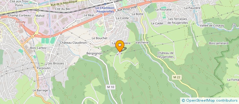 localisation de l'entreprise ETS RIZZA  LE CHAMBON-FEUGEROLLES