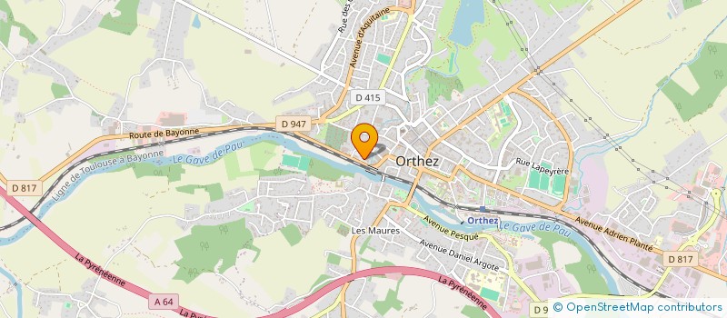 localisation de l'entreprise ETS RODRIGUEZ à ORTHEZ