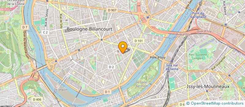 localisation de l'entreprise ETS ROGER LARTIGUE à BOULOGNE BILLANCOURT