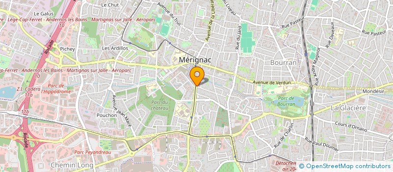 localisation de l'entreprise ETS ROLAND DE VILLECOURT & FILS à MERIGNAC