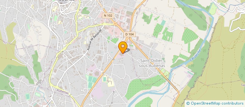 localisation de l'entreprise ETS SABATON à AUBENAS