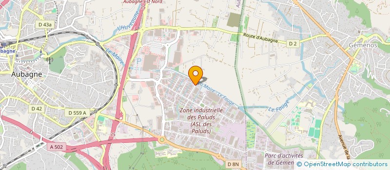 localisation de l'entreprise ETS SARAVELLI  AUBAGNE