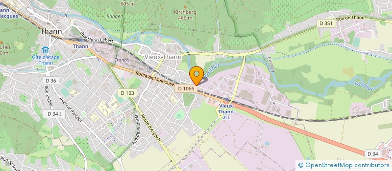 localisation de l'entreprise ETS SCHEUBEL SARL à VIEUX-THANN