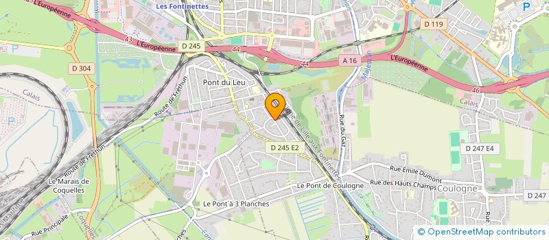 localisation de l'entreprise ETS SEBASTIEN VERIER  CALAIS