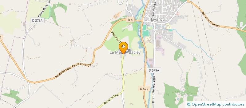 localisation de l'entreprise ETS SERGE MOREL SARL à LIVAROT-PAYS-D'AUGE