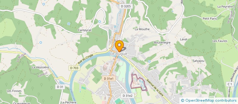 localisation de l'entreprise ETS SERRE ET AUDIBERT à LE BUGUE