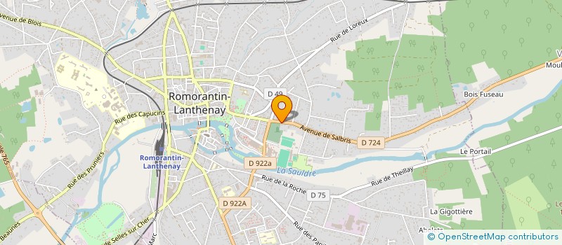 localisation de l'entreprise ETS SIMON à ROMORANTIN-LANTHENAY