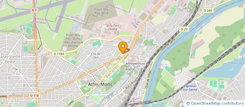 localisation de l'entreprise ETS TAXI à ATHIS-MONS