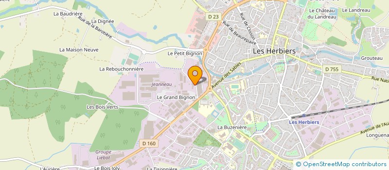localisation de l'entreprise ETS TEXIER à HERBIERS (LES)