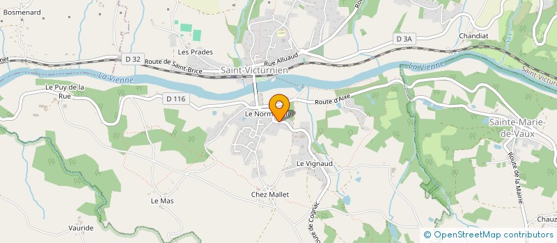 localisation de l'entreprise ETS THEILLET à SAINT-VICTURNIEN