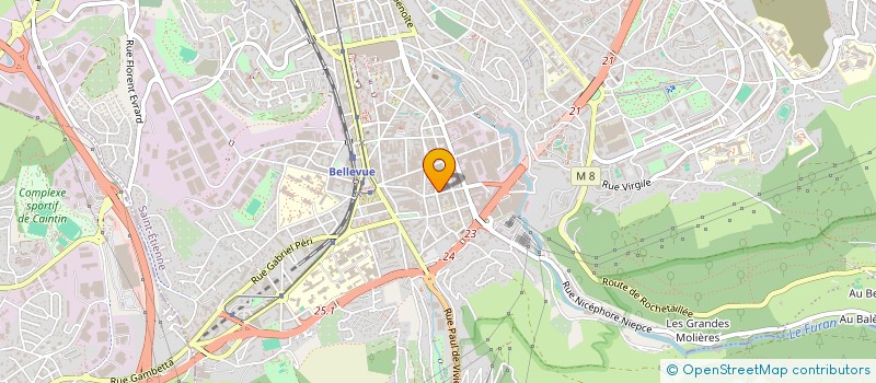 localisation de l'entreprise ETS THOUILLEUX  SAINT-ETIENNE