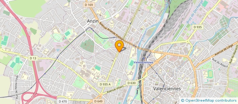 localisation de l'entreprise ETS URBAIN à VALENCIENNES