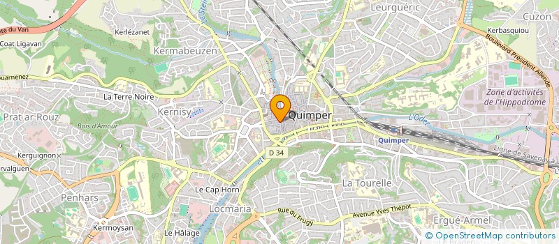 localisation de l'entreprise ETS URIEN à QUIMPER