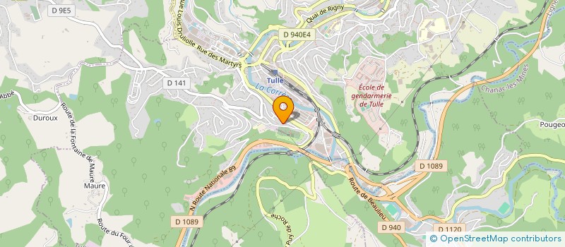localisation de l'entreprise ETS VACKIER DELBOS à TULLE