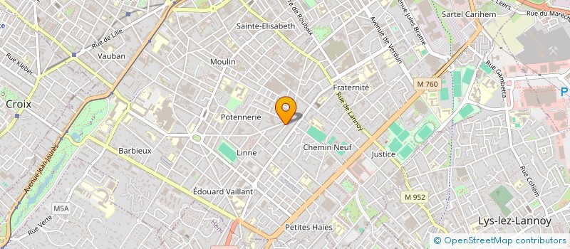 localisation de l'entreprise ETS VANDENBERGHE à ROUBAIX