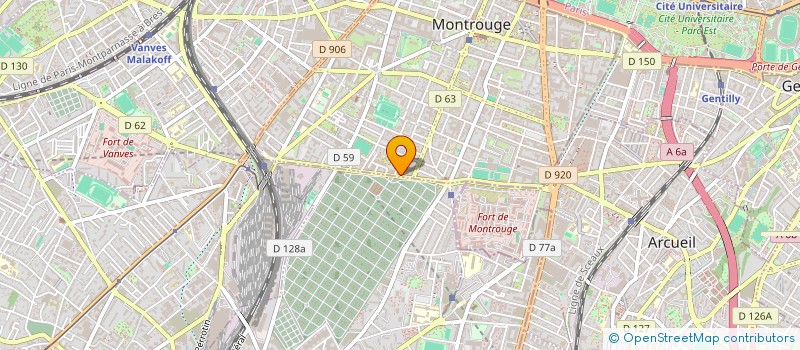 localisation de l'entreprise ETS VEUVE LEON BERTON ET BALLARD à MONTROUGE