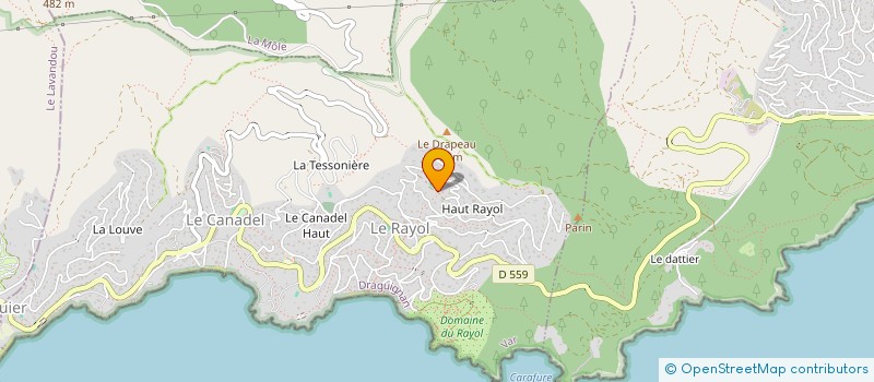 localisation de l'entreprise ETS VIDAL ELECTRICITE   CLIMATISATION à RAYOL-CANADEL-SUR-MER