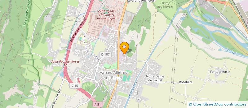 localisation de l'entreprise ETS YVES JOSSERAND  VARCES-ALLIERES-ET-RISSET