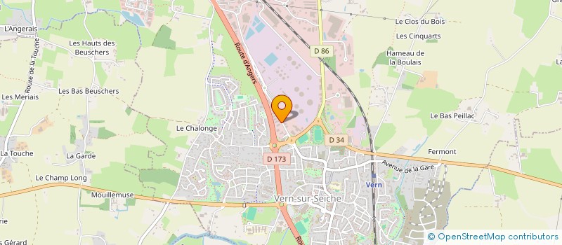 localisation de l'entreprise ETS YVES TOUCHAIS à VERN-SUR-SEICHE