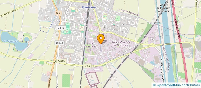 localisation de l'entreprise ETSOC  PIERRELATTE