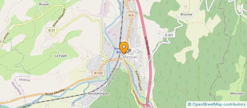 localisation de l'entreprise ETSOCAL à MASSIAC