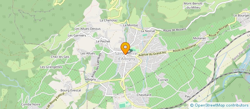 localisation de l'entreprise ETTB ETANCHEITE TOUS TRAVAUX DU BATIMENT  SAINT PIERRE D'ALBIGNY