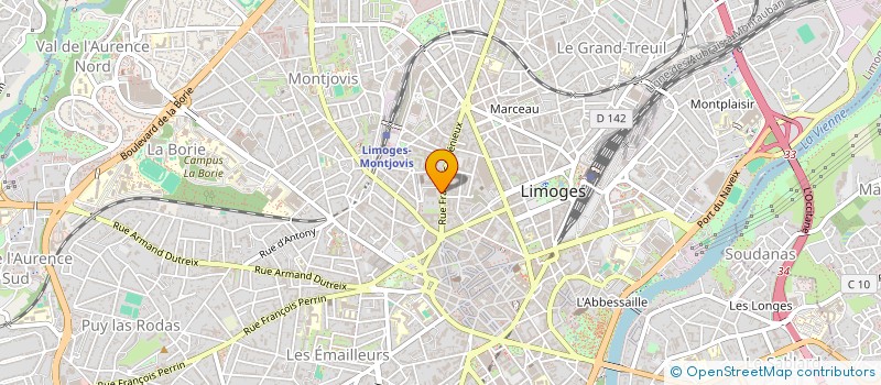 localisation de l'entreprise ETUD'AVENIR à LIMOGES