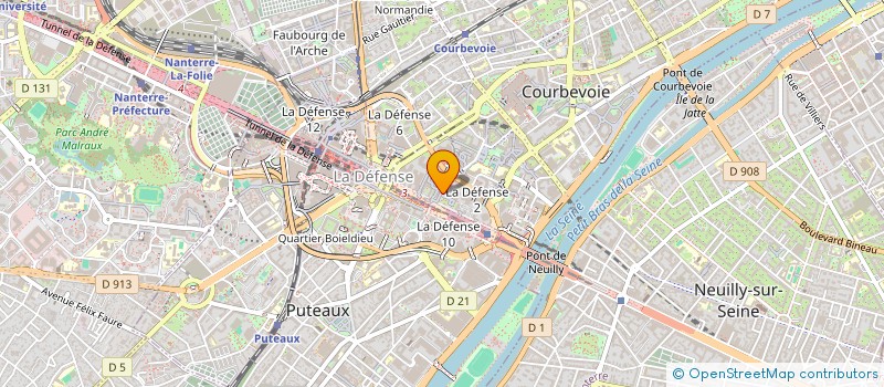localisation de l'entreprise ETUD DECORAT RENOV CREAT à COURBEVOIE