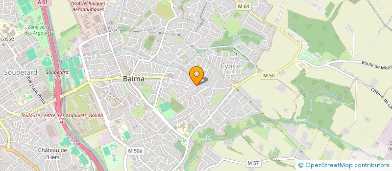 localisation de l'entreprise ETUD'HABITAT à BALMA
