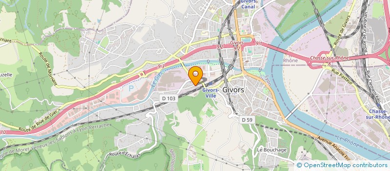 localisation de l'entreprise ETUD REALIS MATER DIFFUS MATER à GIVORS