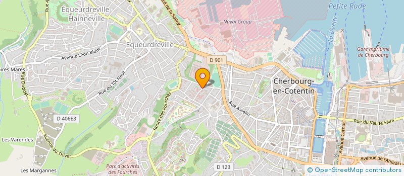 localisation de l'entreprise ETUD REALIS MATERIEL ELECTRON COTENTIN à CHERBOURG-EN-COTENTIN