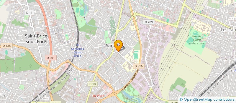 localisation de l'entreprise ETUD SERVIC CONSTRUCT OUVRAG ALUMIN META à SARCELLES