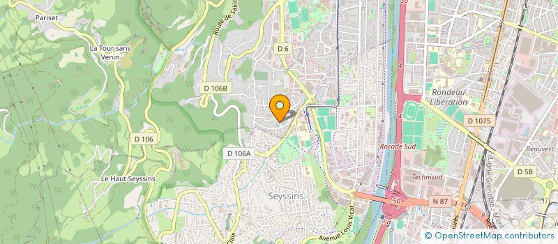 localisation de l'entreprise ETUDAC à SEYSSINET-PARISET