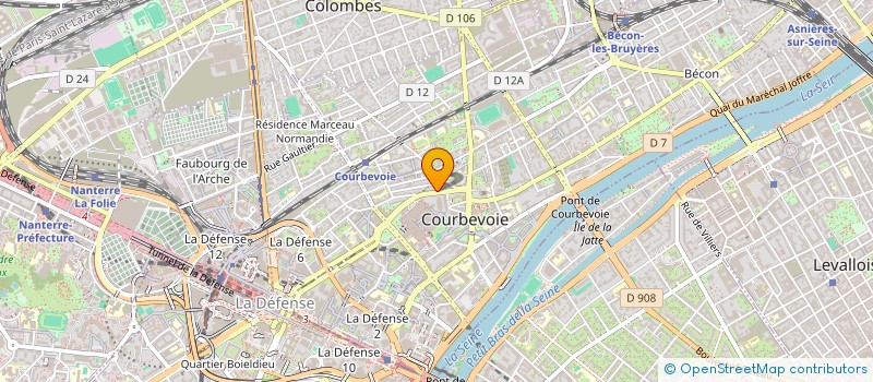 localisation de l'entreprise ETUDE AVANCEE SYSTEM ELECTRO INFO TECHNO à COURBEVOIE