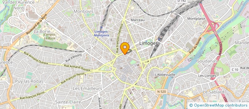 localisation de l'entreprise ETUDE BOUQUILLARD NOTAIRE à LIMOGES