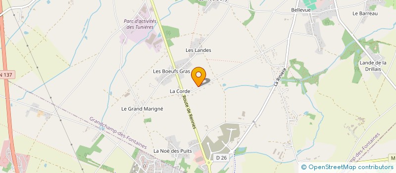 localisation de l'entreprise ETUDE CENTRE COMMERCIAL ET PETROLE à GRANDCHAMP-DES-FONTAINES