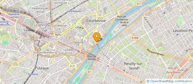 localisation de l'entreprise ETUDE CLINIQUE QUALITE RESEAU INFORMATIS à COURBEVOIE