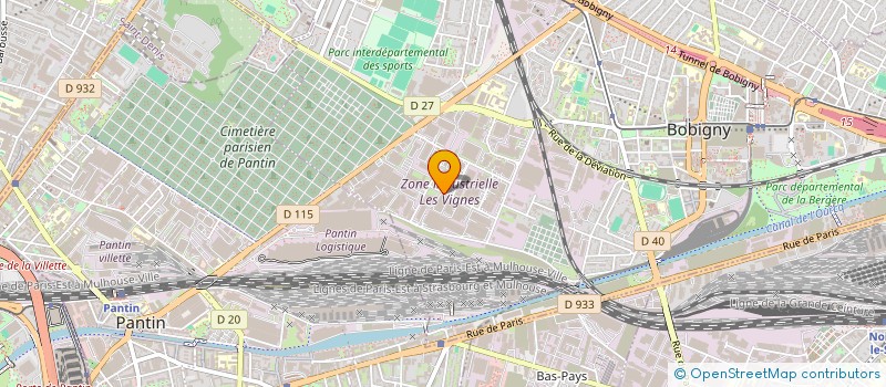 localisation de l'entreprise ETUDE CONCEPTION REALISATION à BOBIGNY