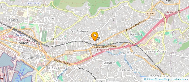 localisation de l'entreprise ETUDE CONSEIL AMBIANCE ECLAIRAGE ECAE  TOULON