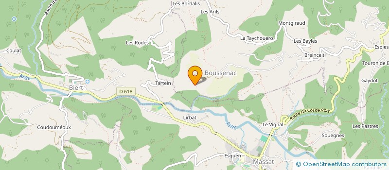 localisation de l'entreprise ETUDE CONSERVATION MOLLUSQUES CONTINENTA à BOUSSENAC