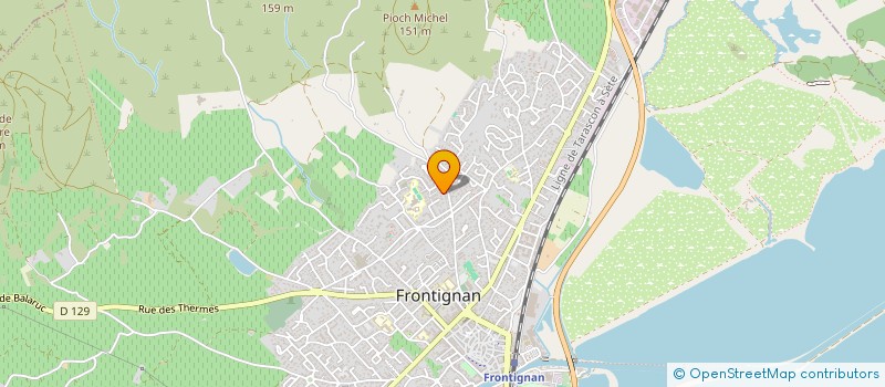 localisation de l'entreprise ETUDE CONSTRUCTION ARTISANALE GESTION à FRONTIGNAN