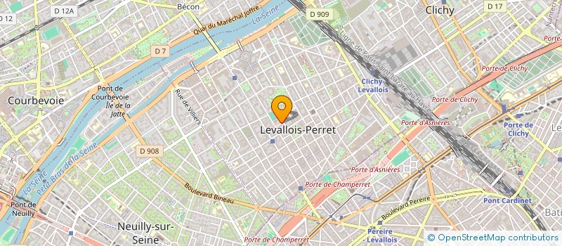 localisation de l'entreprise ETUDE CONSTRUCTION BETON ARME  LEVALLOIS-PERRET
