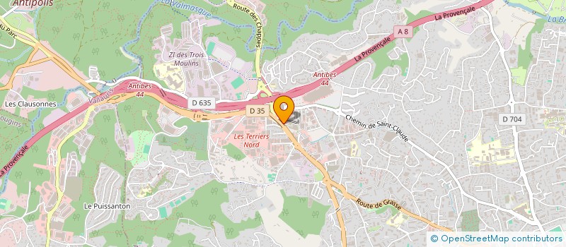 localisation de l'entreprise ETUDE CONSTRUCTION LOCATION VENTE à ANTIBES