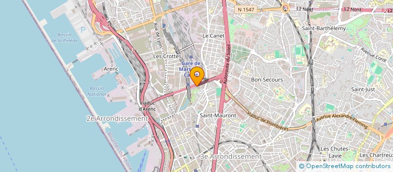 localisation de l'entreprise ETUDE COORDINATION BATIMENT à MARSEILLE