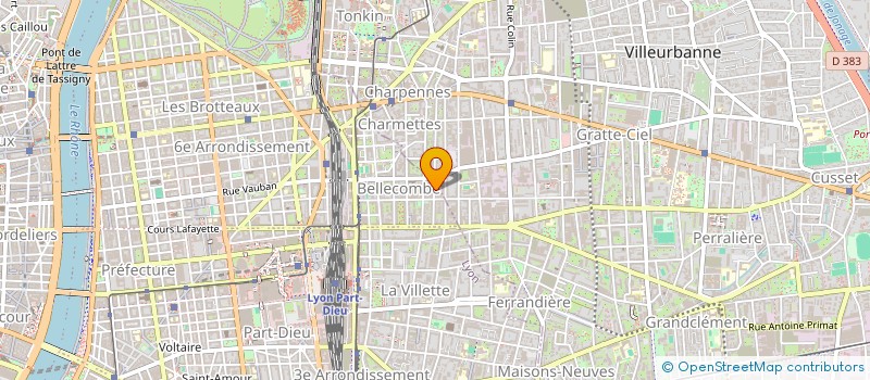 localisation de l'entreprise ETUDE CREATION VENTE ECV à LYON