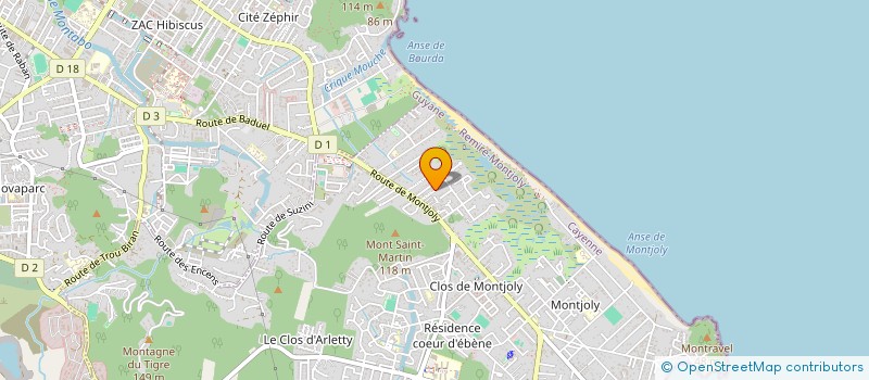 localisation de l'entreprise ETUDE DES RESEAUX GUYANE à REMIRE-MONTJOLY