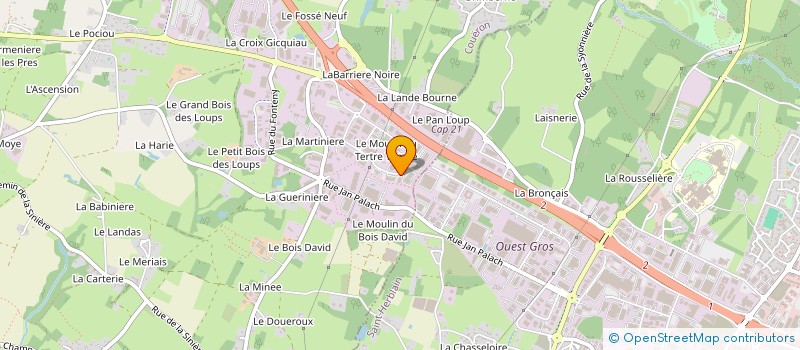 localisation de l'entreprise ETUDE ET CONSEIL DE L'HABITAT - ECH à COUERON